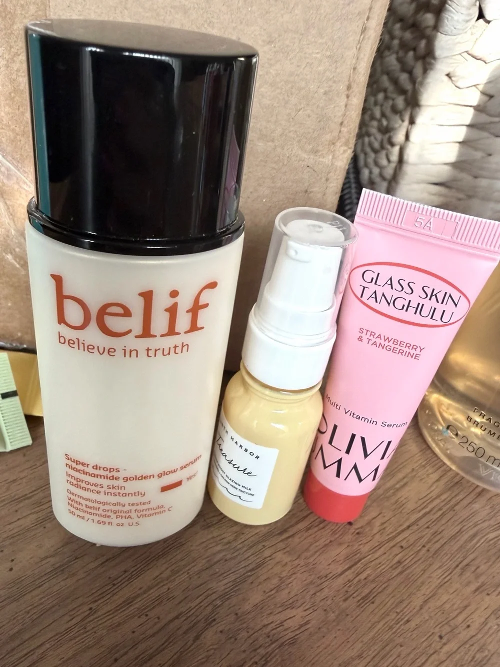 $ SALE BELIEF Super Drops Golden Glow Serum - with two small skincare items
